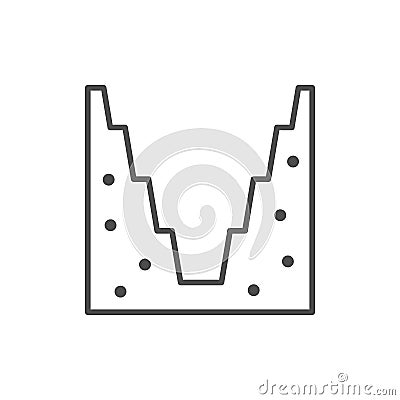 Mining career line outline icon Vector Illustration