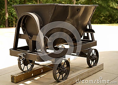 Mining cart for ore transport Stock Photo