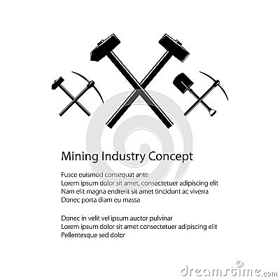 Mining and Construction Concept Vector Illustration