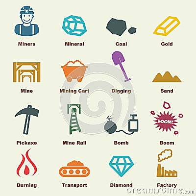 Mining elements Vector Illustration