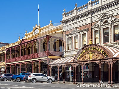 Mining Exchange and Colonists` Mall - Ballarat Editorial Stock Photo