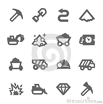 Mining icons Vector Illustration