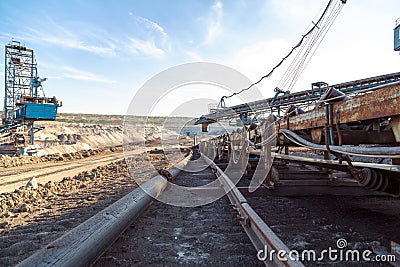 Mining machinery in the mine Stock Photo