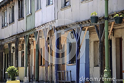 Mining pavilions of the city of coal in Chile Stock Photo