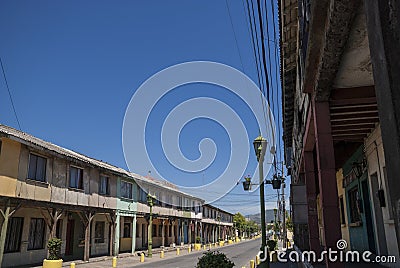 Mining pavilions in the city of Lota, Biobio Region, Chile. Stock Photo