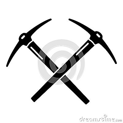 Mining pickaxe icon , simple style Vector Illustration