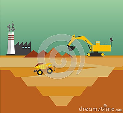 Mining Vector Illustration