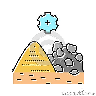 mining processing color icon vector illustration Vector Illustration