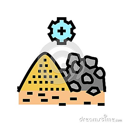 mining processing color icon vector illustration Vector Illustration