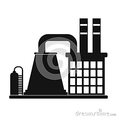 Mining processing plant icon Vector Illustration