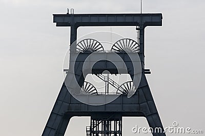 Mining tower ruhrgebiet germany Stock Photo