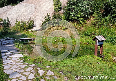 Mining watercourse in Spania Dolina, Slovakia Stock Photo