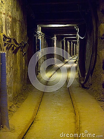 Mining - Wieliczka Salt Mine - Poland Editorial Stock Photo