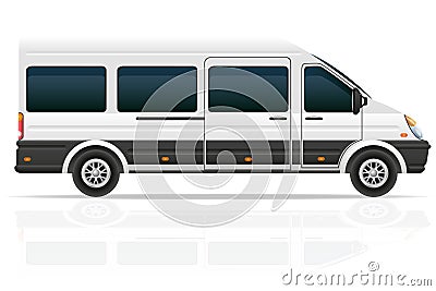 Minio bus for the carriage of passengers vector illustration Vector Illustration