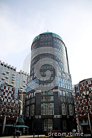 Ministry buildings in the center of Den Haag The Hague as new downtown construction. Editorial Stock Photo