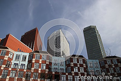 Ministry buildings in the center of Den Haag The Hague as new downtown construction. Editorial Stock Photo