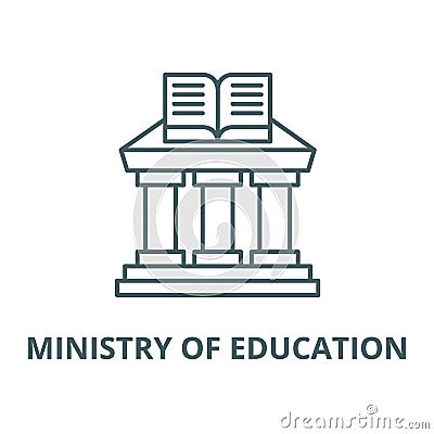 Ministry of education vector line icon, linear concept, outline sign, symbol Vector Illustration