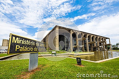 Ministry of Justice Building in Brasilia, Brazil Editorial Stock Photo