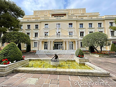 Ministry of State Ministere d`Etat at Place de la Visitation square in Monaco Ville, Monaco Editorial Stock Photo