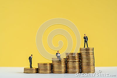 Miniature of business model thinking about Investment strategy. Stock Photo