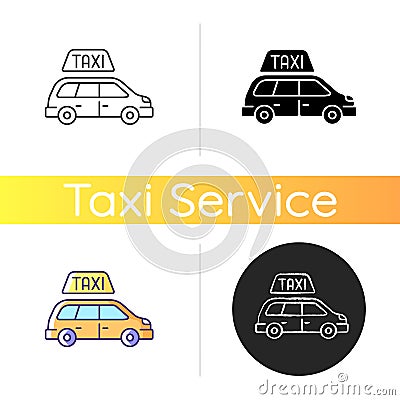 Minivan taxis icon Vector Illustration