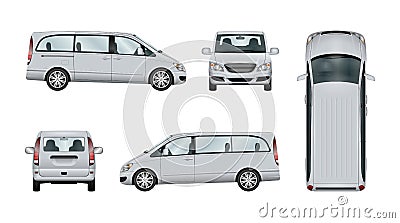 Minivan vector template Vector Illustration