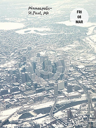 Minneapolis Minnesota skyline Stock Photo