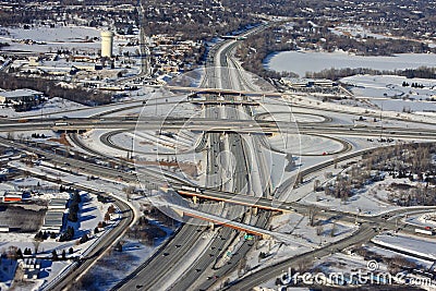 Minneapolis in winter Stock Photo
