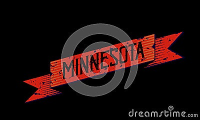 Minnesota - Illustration Concept In Vintage Graphic Style Stock Photo