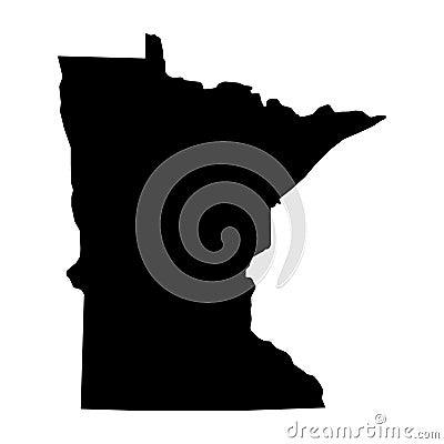 Minnesota map shape, united states of america. Flat concept icon symbol vector illustration Vector Illustration