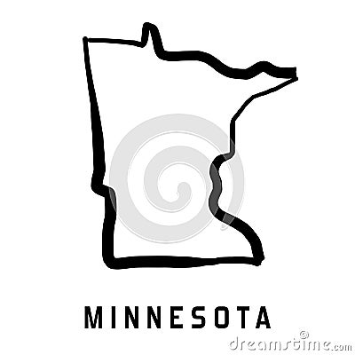 Minnesota shape Stock Photo