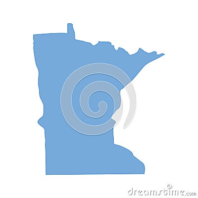 Minnesota State map Vector Illustration