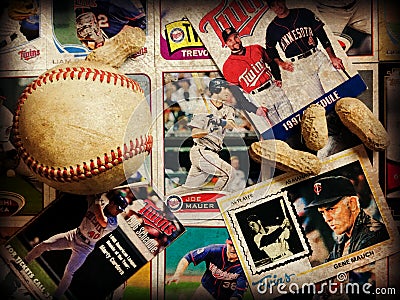 Minnesota Twins Baseball Team Collage Editorial Stock Photo