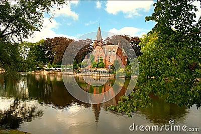 Minnewater, Brugge, Belgium Stock Photo