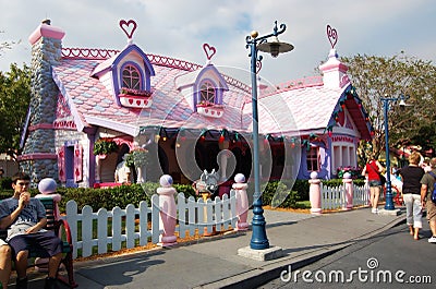 Minnie Mouse's House Disneyland Orlando Florida Editorial Stock Photo