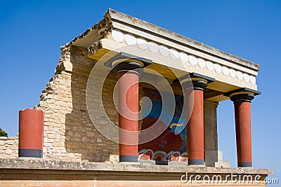 Minoan Palace at Knossos Stock Photo