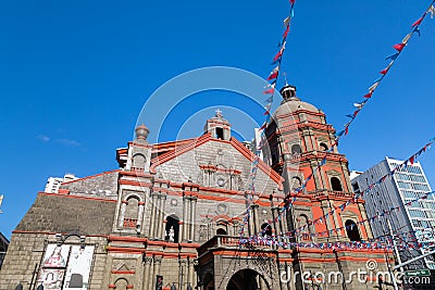 Minor Basilica of St. Lorenzo Ruiz at China town in Manila, Philippines Editorial Stock Photo