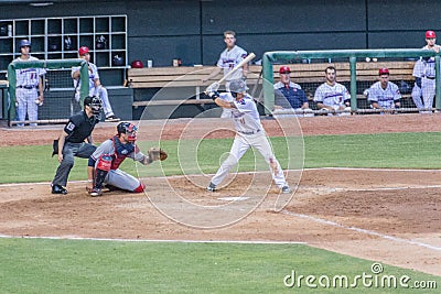 Minor League Baseball Player Alex Yarbrough Batting Editorial Stock Photo