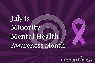 Minority Mental Health Awareness Month Vector Illustration