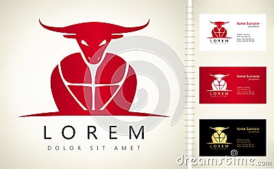 Minotaur logo vector Vector Illustration