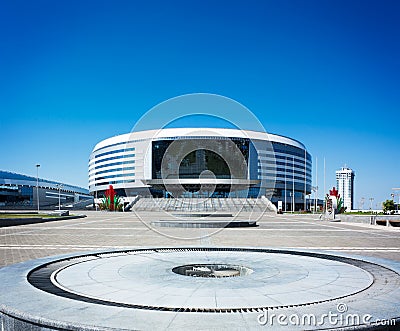 Minsk Arena in Belarus. Ice Hockey Stadium. Editorial Stock Photo