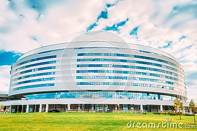 Minsk Arena In Belarus. Ice Hockey Stadium. Venue For 2014 World Editorial Stock Photo