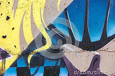 Part of abstract street art drawing. contemporary art Editorial Stock Photo