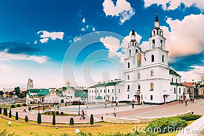 Minsk, Belarus. Cathedral Of Holy Spirit. Famous Landmark Stock Photo