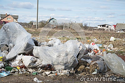 MINSK, BELARUS - March 20, 2020: Garbage In Landfill Near Forest Editorial Stock Photo