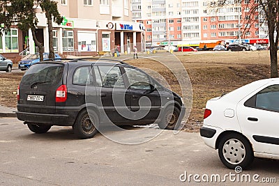 Parking violation Editorial Stock Photo