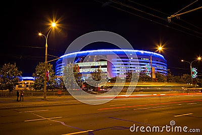 MINSK, BELARUS - MAY 9 - Minsk Arena on May 9, 2014 in Belarus. Ice Hockey Championship Opening. Editorial Stock Photo