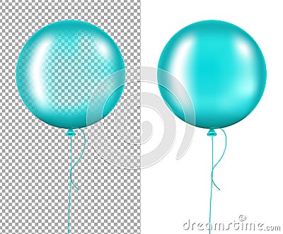 Mint Balloons Vector Illustration