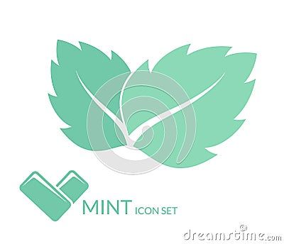 Mint. Chewing gum Vector Illustration