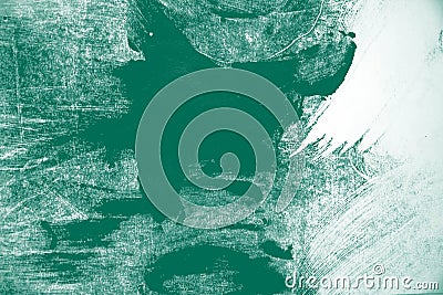 Mint green blue summer and white paint background texture with grunge brush strokes Stock Photo